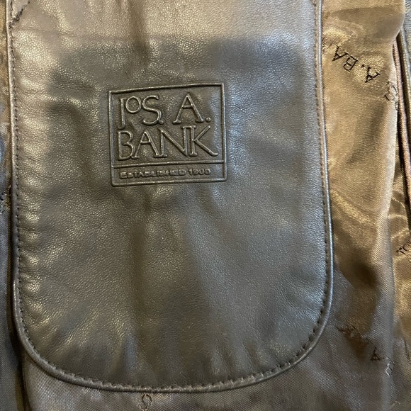 Jos. A. Bank Brown Signature Collection mens large Long Leather Jacket - Picture 9 of 10